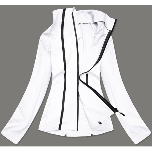 Bluza damska z niską stójką biała (hh020-45) ze sklepu goodlookin.pl w kategorii Bluzy damskie - zdjęcie 175088219