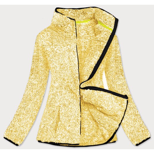 Pluszowa damska bluza melanż żółta (HH009-26) ze sklepu goodlookin.pl w kategorii Bluzy damskie - zdjęcie 175088346