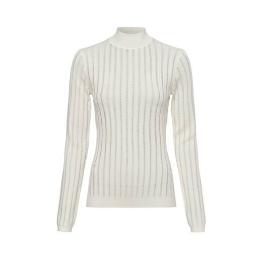 BOSS Sweter damski - Fatirami Kobiety dzianina grubo tkana piaskowy jednolity ze sklepu vangraaf w kategorii Swetry damskie - zdjęcie 175089455