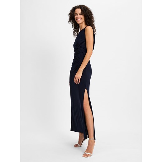 Ambiance Damska sukienka wieczorowa Kobiety Stretch granatowy jednolity ze sklepu vangraaf w kategorii Sukienki - zdjęcie 175089456