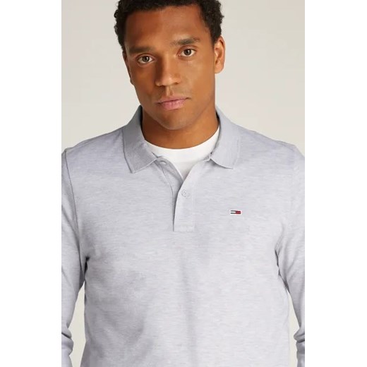 T-shirt męski Tommy Jeans biały casualowy z długimi rękawami