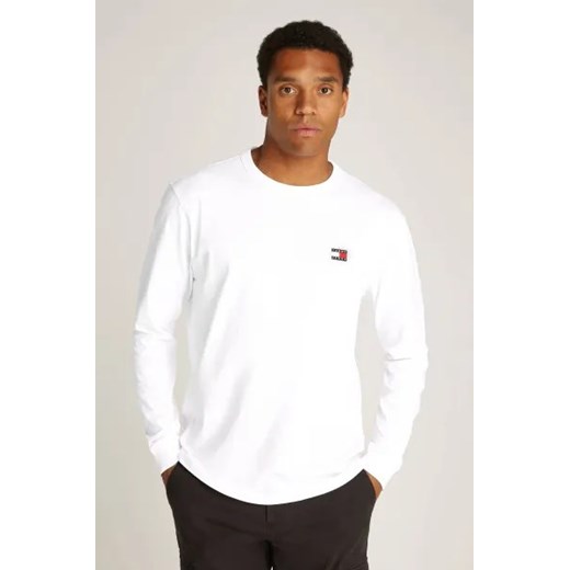 T-shirt męski Tommy Jeans z długim rękawem bawełniany jesienny