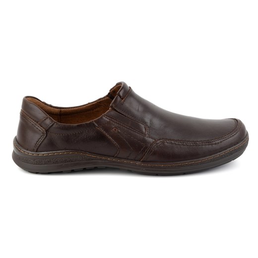 Olivier Buty męskie skórzane wsuwane 790MP brązowe ze sklepu ButyModne.pl w kategorii Mokasyny męskie - zdjęcie 175101009