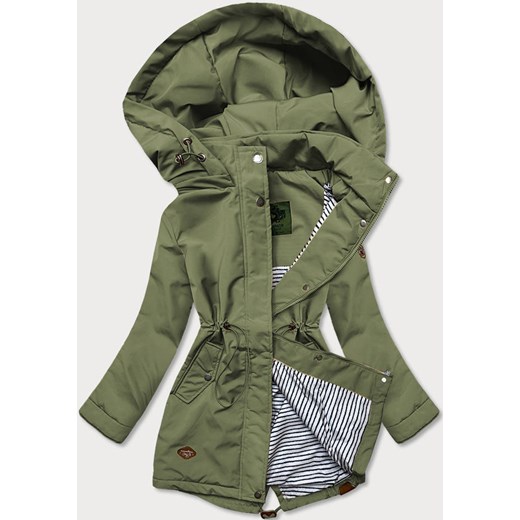 Kurtka damska z kapturem khaki (can-563) Goodlookin.pl XXL (44) goodlookin.pl