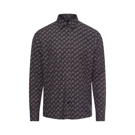 Joop Jeans Koszula męska Mężczyźni Slim Fit Bawełna czarny wzorzysty ze sklepu vangraaf w kategorii Koszule męskie - zdjęcie 175103488