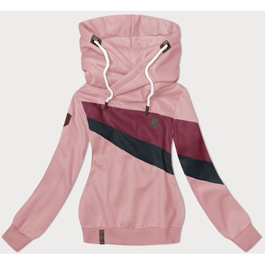 Damska bluza z kapturem brudny róż (2301) ze sklepu goodlookin.pl w kategorii Bluzy damskie - zdjęcie 175105358