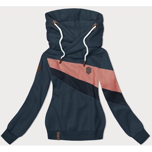 Damska bluza z kapturem szaroniebieska (2301) ze sklepu goodlookin.pl w kategorii Bluzy damskie - zdjęcie 175105449