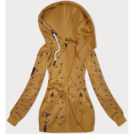Rozpinana damska bluza w gwiazdki żółta (2313) ze sklepu goodlookin.pl w kategorii Bluzy damskie - zdjęcie 175105486