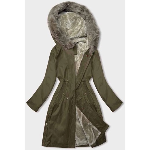 Damska parka z futerkiem army (5M3180-136) ze sklepu goodlookin.pl w kategorii Parki damskie - zdjęcie 175105768