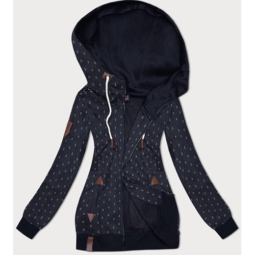 Rozpinana bluza damska ze ściągaczami granatowa (2306) ze sklepu goodlookin.pl w kategorii Bluzy damskie - zdjęcie 175105886