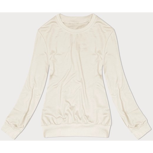 Cienka bluza dresowa damska ze ściągaczami ecru (68W05-67+132) ze sklepu goodlookin.pl w kategorii Bluzy damskie - zdjęcie 175106598