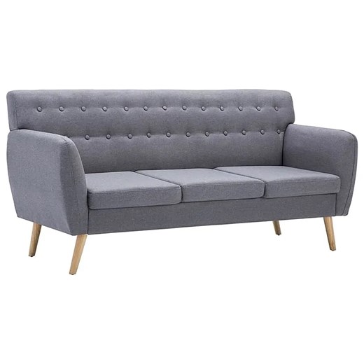 3-osobowa szara sofa pikowana - Elia ze sklepu Edinos.pl w kategorii Sofy i kanapy - zdjęcie 175107097