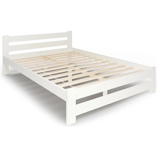 Białe łóżko drewniane w stylu skandynawskim 120x200 F4-D50 ze sklepu Edinos.pl w kategorii Łóżka i materace - zdjęcie 175107357