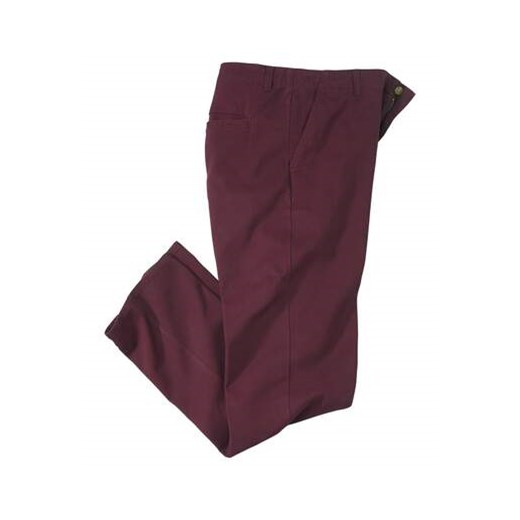 Bordowe spodnie Chino ze sklepu Atlas For Men w kategorii Spodnie męskie - zdjęcie 175109359