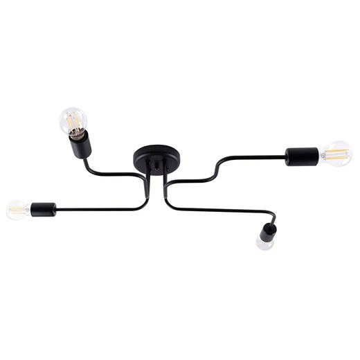 Czarna industrialna lampa sufitowa 4-ramienna - A626 P7-B54 ze sklepu Edinos.pl w kategorii Lampy sufitowe - zdjęcie 175110797
