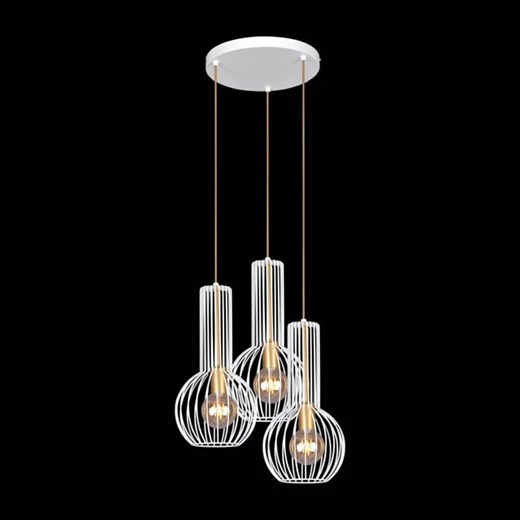 Biało-złota druciana lampa wisząca loft - S136-Morta Lumes One Size Edinos.pl
