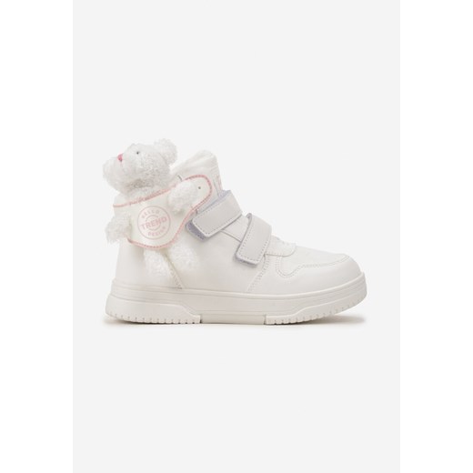 Białe Płaskie Botki Sneakersy z Misiem Devanda ze sklepu renee.pl w kategorii Buty zimowe dziecięce - zdjęcie 175113148