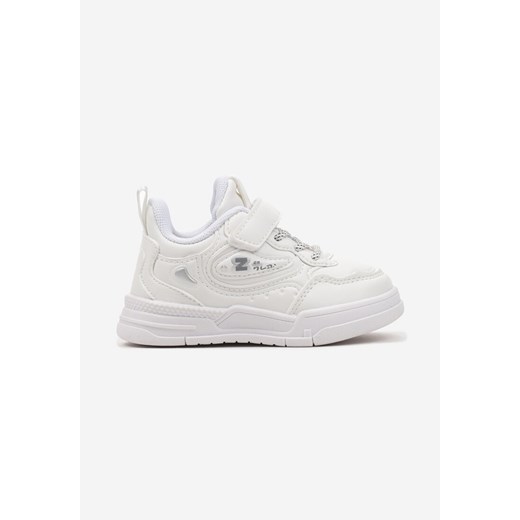 Białe Płaskie Buty Sportowe Sneakersy z Geometrycznym Wzorem Adevea ze sklepu renee.pl w kategorii Buty sportowe dziecięce - zdjęcie 175113367