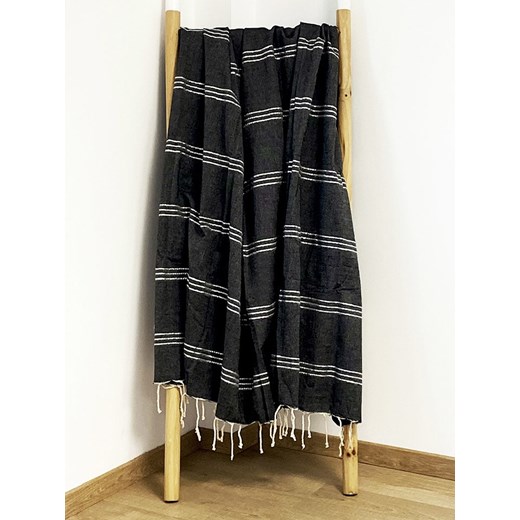 Le Comptoir de la Plage Fouta "Osiris" w kolorze czarnym - 200 x 200 Le Comptoir De La Plage onesize okazyjna cena Limango Polska