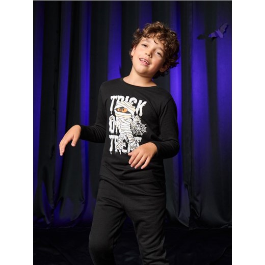 Sinsay - Koszulka z długimi rękawami - czarny ze sklepu Sinsay w kategorii T-shirty chłopięce - zdjęcie 175121186