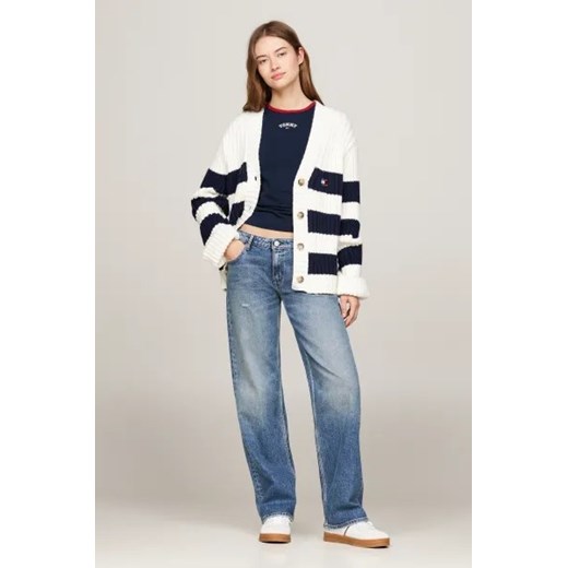 Tommy Jeans Kardigan | Oversize fit | z dodatkiem wełny Tommy Jeans XL Gomez Fashion Store