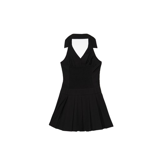 Cropp - Czarna sukienka mini z kołnierzykiem - czarny Cropp XL Cropp