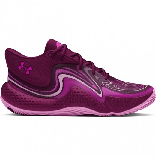 Buty do koszykówki uniseks Under Armour UA Spawn 6 Mid - różowe ze sklepu Sportstylestory.com w kategorii Buty sportowe męskie - zdjęcie 175123135