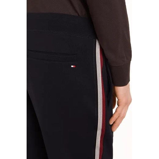 Czarne spodnie męskie Tommy Hilfiger z bawełny