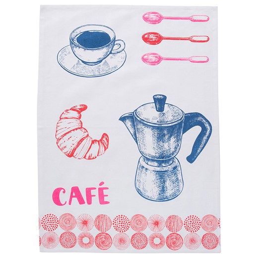 Overbeck and Friends Ściereczka "Café" w kolorze czerwono-niebieskim do naczyń - 60 x 50 cm - id: 10765372 - marki Overbeck And Friends - 175129518 Overbeck and Friends Ściereczka "Café" w kolorze czerwono-niebieskim do naczyń - 60 x 50 cm ze sklepu Limango Polska w kategorii Ścierki kuchenne - zdjęcie 175129518