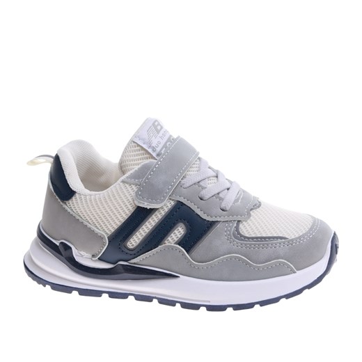 Szaro granatowe dziecięce buty sportowe sneakersy /A8-2 16818 T382/ 34 Pantofelek24.pl