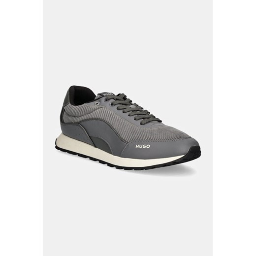 HUGO sneakersy Icelin kolor szary 50529574 ze sklepu ANSWEAR.com w kategorii Buty sportowe męskie - zdjęcie 175136126
