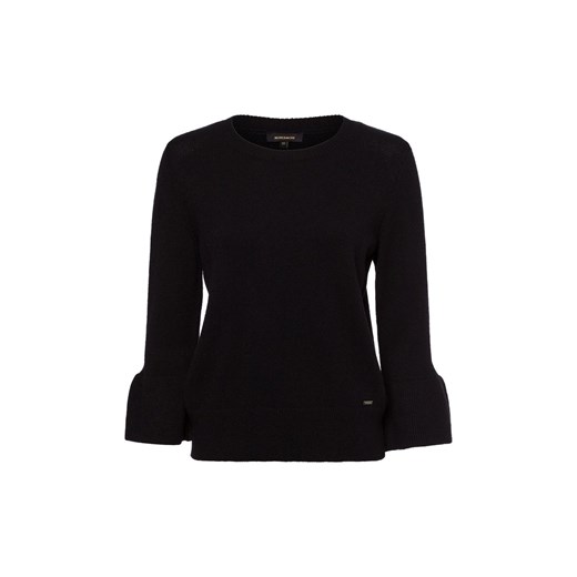 More & More Sweter damski z dzianiny Kobiety wiskoza czarny jednolity ze sklepu vangraaf w kategorii Swetry damskie - zdjęcie 175136767