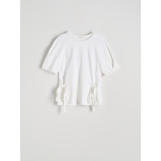 Reserved - Bluzka z wiskozą - złamana biel Reserved M Reserved