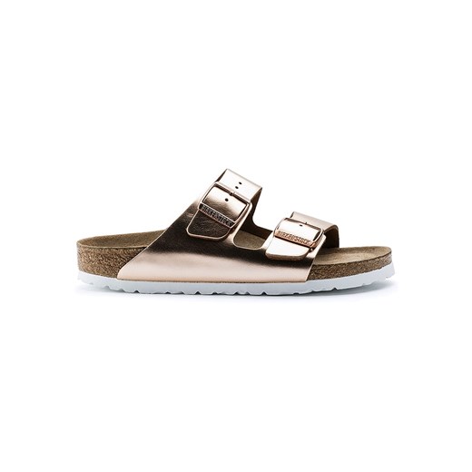 Birkenstock Skórzane klapki &quot;Arizona&quot; w kolorze różowozłotym ze sklepu Limango Polska w kategorii Klapki damskie - zdjęcie 175147366