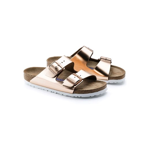 Klapki damskie BIRKENSTOCK brązowe na lato casualowe 