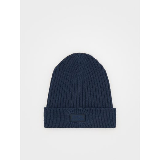 Reserved - Czapka beanie z wiskozą - granatowy Reserved 9-13 lat Reserved