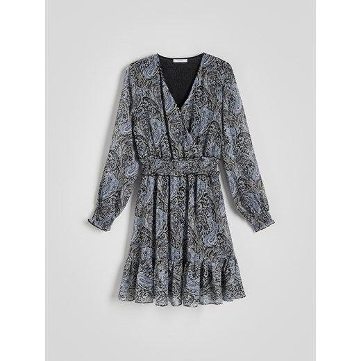 Reserved - Sukienka we wzór - czarny Reserved M Reserved