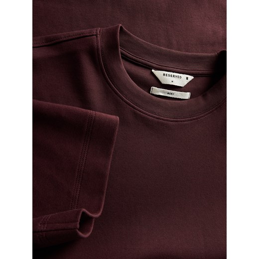 Reserved - T-shirt boxy - mahoniowy Reserved L Reserved