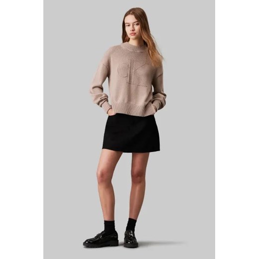 CALVIN KLEIN JEANS Sweter INTARSIA | z dodatkiem wełny L Gomez Fashion Store