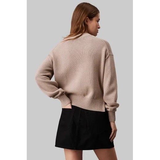 CALVIN KLEIN JEANS Sweter INTARSIA | z dodatkiem wełny M Gomez Fashion Store