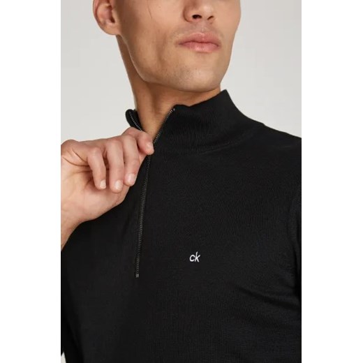 Calvin Klein Sweter | Slim Fit | z dodatkiem jedwabiu Calvin Klein XXL wyprzedaż Gomez Fashion Store