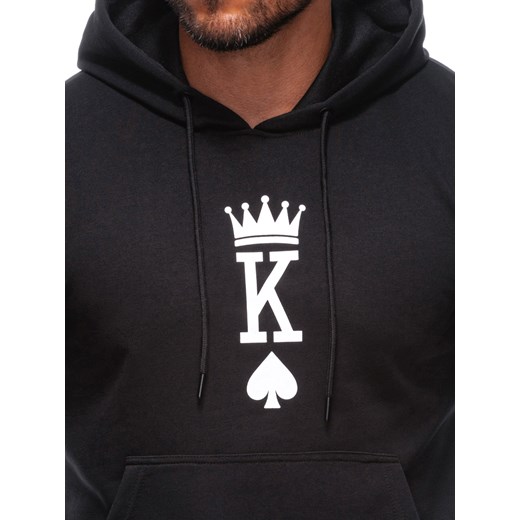 Bluza męska z kapturem 1679B - czarna Other M/L Edoti