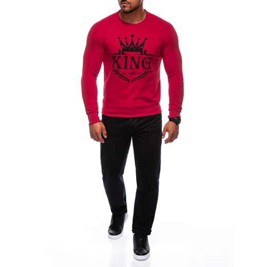 Bluza męska bez kaptura 1680B - czerwona Other XL/XXL Edoti