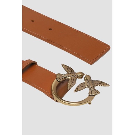 PINKO Brązowy pasek Love Berry H4 Belt, Wybierz rozmiar XS Pinko XS promocyjna cena outfit.pl