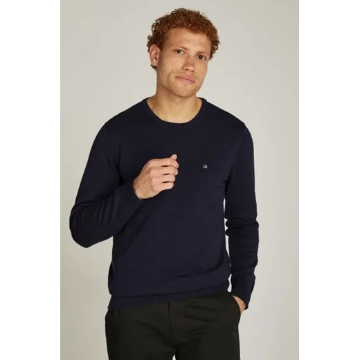 Calvin Klein Sweter | Regular Fit | z dodatkiem jedwabiu ze sklepu Gomez Fashion Store w kategorii Swetry męskie - zdjęcie 175162688