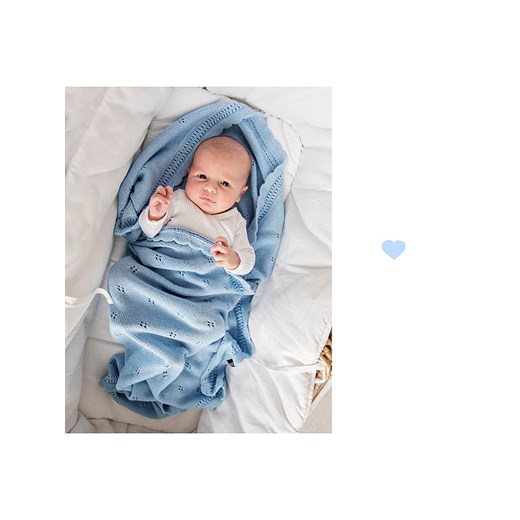 Lullalove Kocyk "Daisy" w kolorze niebieskim Lullalove 80x100 cm promocyjna cena Limango Polska