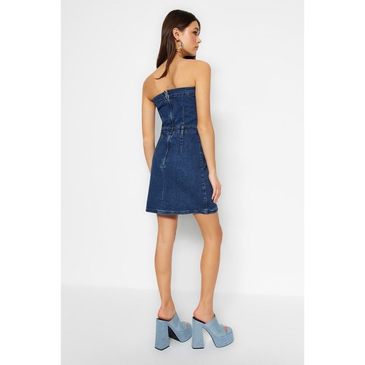 trendyol Sukienka dżinsowa w kolorze granatowym Trendyol 38 Limango Polska wyprzedaż