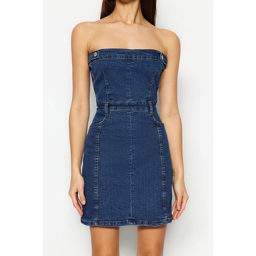 trendyol Sukienka dżinsowa w kolorze granatowym Trendyol 38 okazja Limango Polska