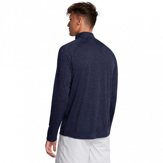 Męski longsleeve treningowy Under Armour UA Tech Textured 1/2 Zip - granatowy Under Armour XS Sportstylestory.com