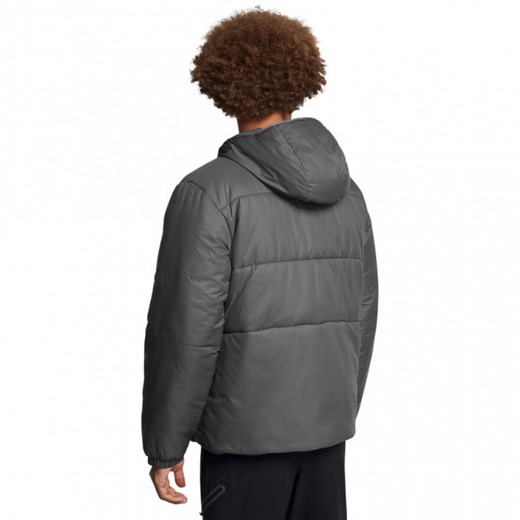 Męska kurtka puchowa pikowana Under Armour Lw Insulated Jacket - szara ze sklepu Sportstylestory.com w kategorii Kurtki męskie - zdjęcie 175165558